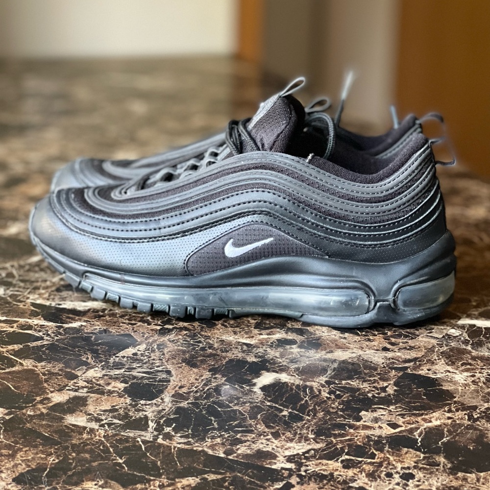 Youth Air Max 97 All Black size 6.5y which is an 8 in woman’s.